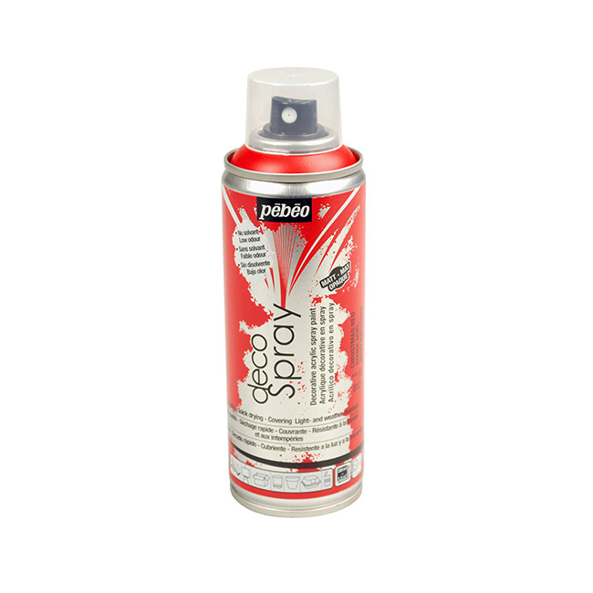 Фарба-спрей акрилова DecoSpray 200 мл, різдвяний червоний, 812 ТМ "Pebeo"