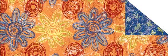 Калька "Парадіс" 115г 20*30см(21*30см) Помаранчевий мотив Великі квіточки UR 77224604R