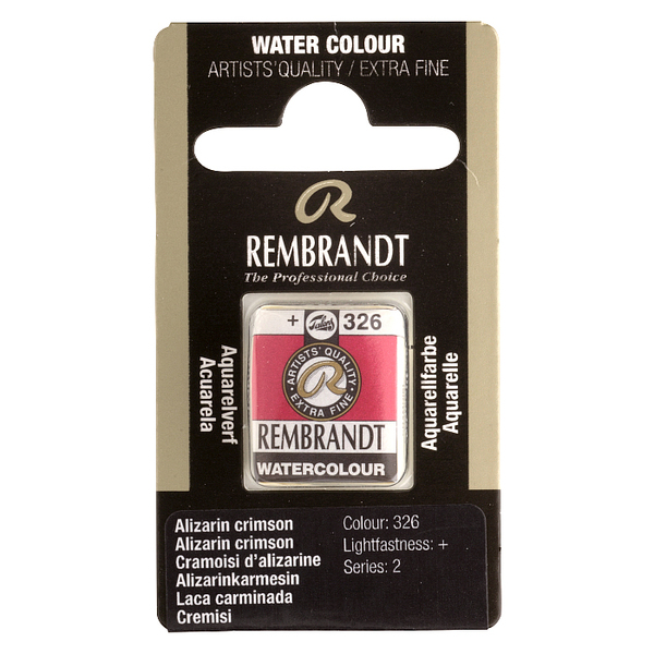 Краска акварельная Rembrandt 326 Ализариновый красный, кювета, Royal Talens