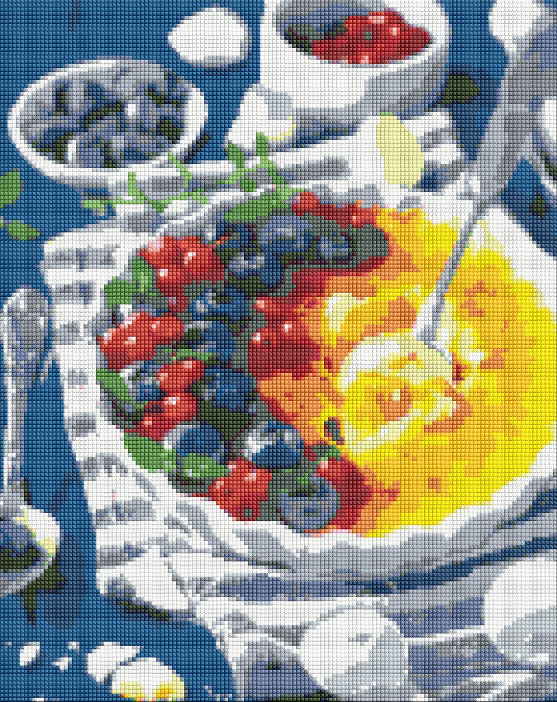 Набір з алмазною мозаїкою "Чорничне крем-брюле ©alonka_good" 40*50 см, AMO7142 ТМ "Ідейка"