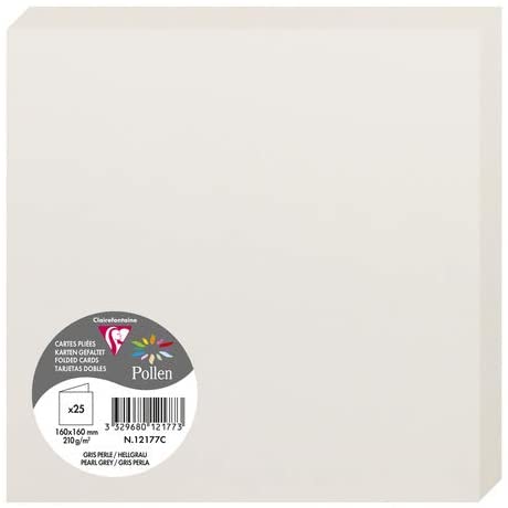 Заготовка д/открыток составлена ​​Pollen 160*160 мм/210 г, Pearl grey/Жемчужно-серый, 12177C