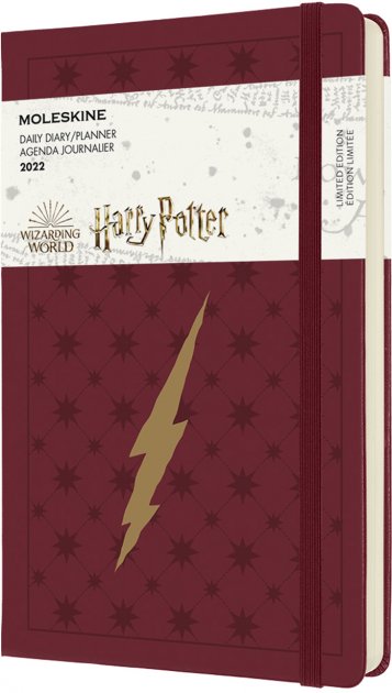 Щоденник 2022 Harry Potter середній, бордо, Moleskine, DHP12DC3Y22