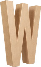 Заготовка из папье-маше Буква "W" 5*23*30 см, AC416O ТМ "Clairefontaine"