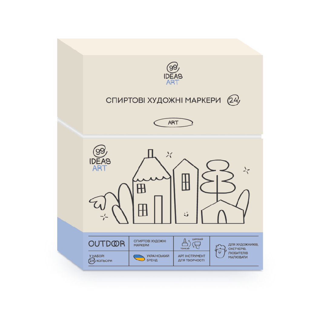 Набор маркеров Outdoor, 24 шт., idea1-am/24outd, 99IDEAS