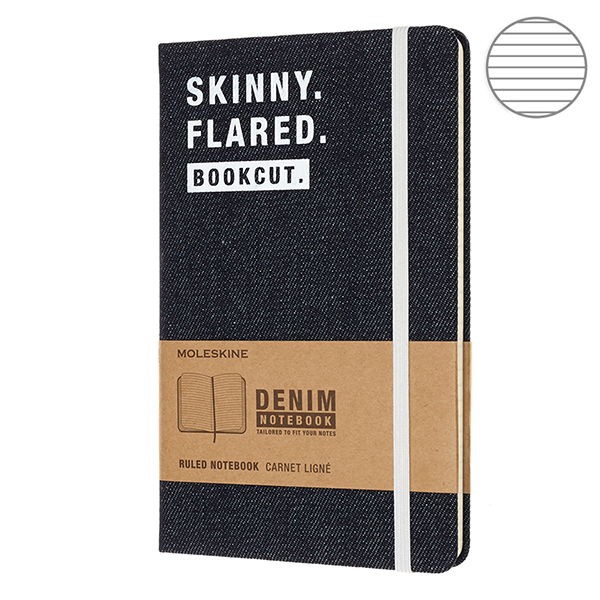 Записник Skinny середній лінійка, Moleskine Denim, LCDNQP060S