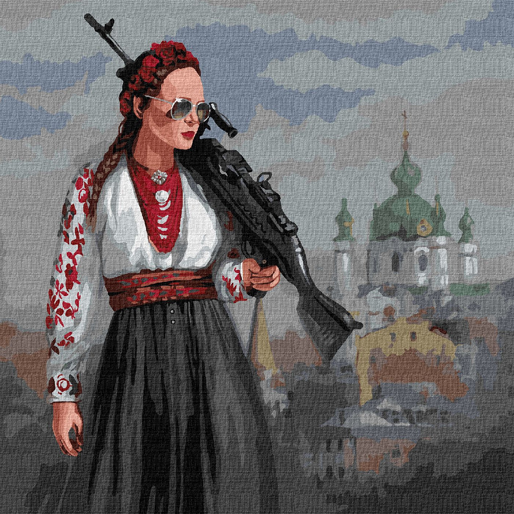 Набір для розпису по номерах 40*40 см "Красавіца" терпіти не буде!" , KHO4869
