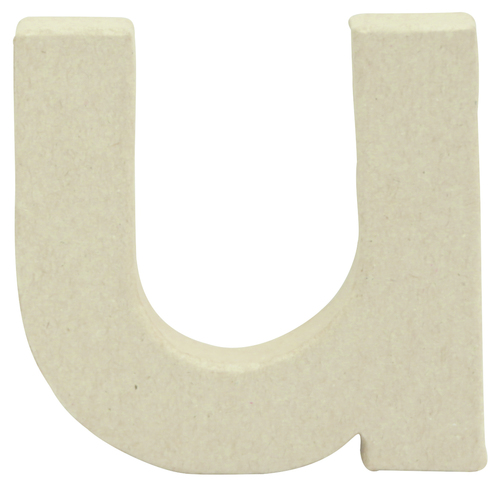 Заготовка из папье-маше Буква-крафт "u" 1,5*8,5*8,5 см, AC833C ТМ "Clairefontaine"