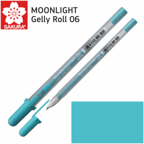Ручка гелева  Moonlight Gelly Roll 06, Зелено-блакитний, Sakura