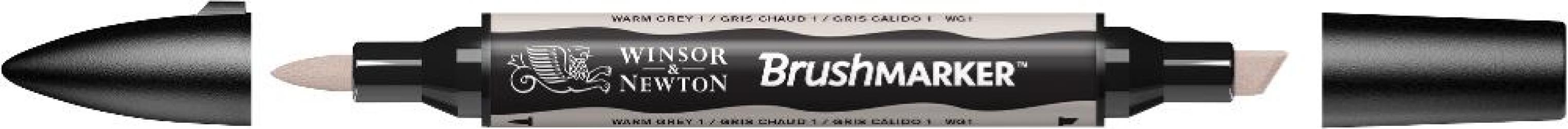 Маркер двосторонній Brushmarker, Сірий теплий 1, 0204134 W&N