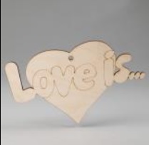 Заготівка дерев`яна Сердце "Love is…", Р30