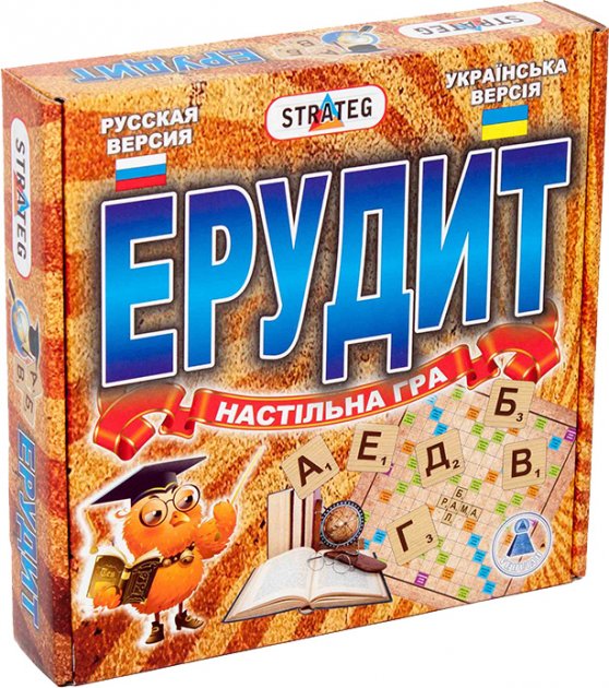 Гра настільна "Ерудит" (укр) 870, ТМ "Strateg"