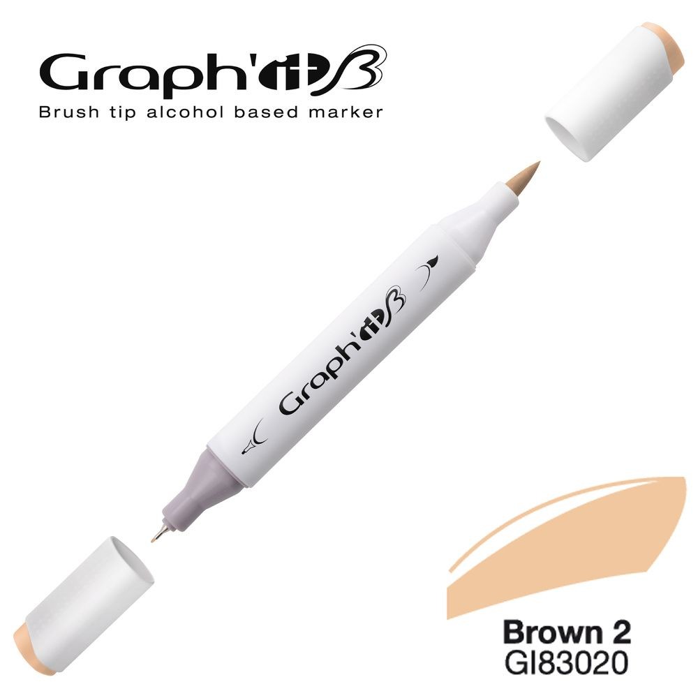 Маркер двосторонній Brushmarker, Коричневий 2 (3020), GI83020 Graph`it