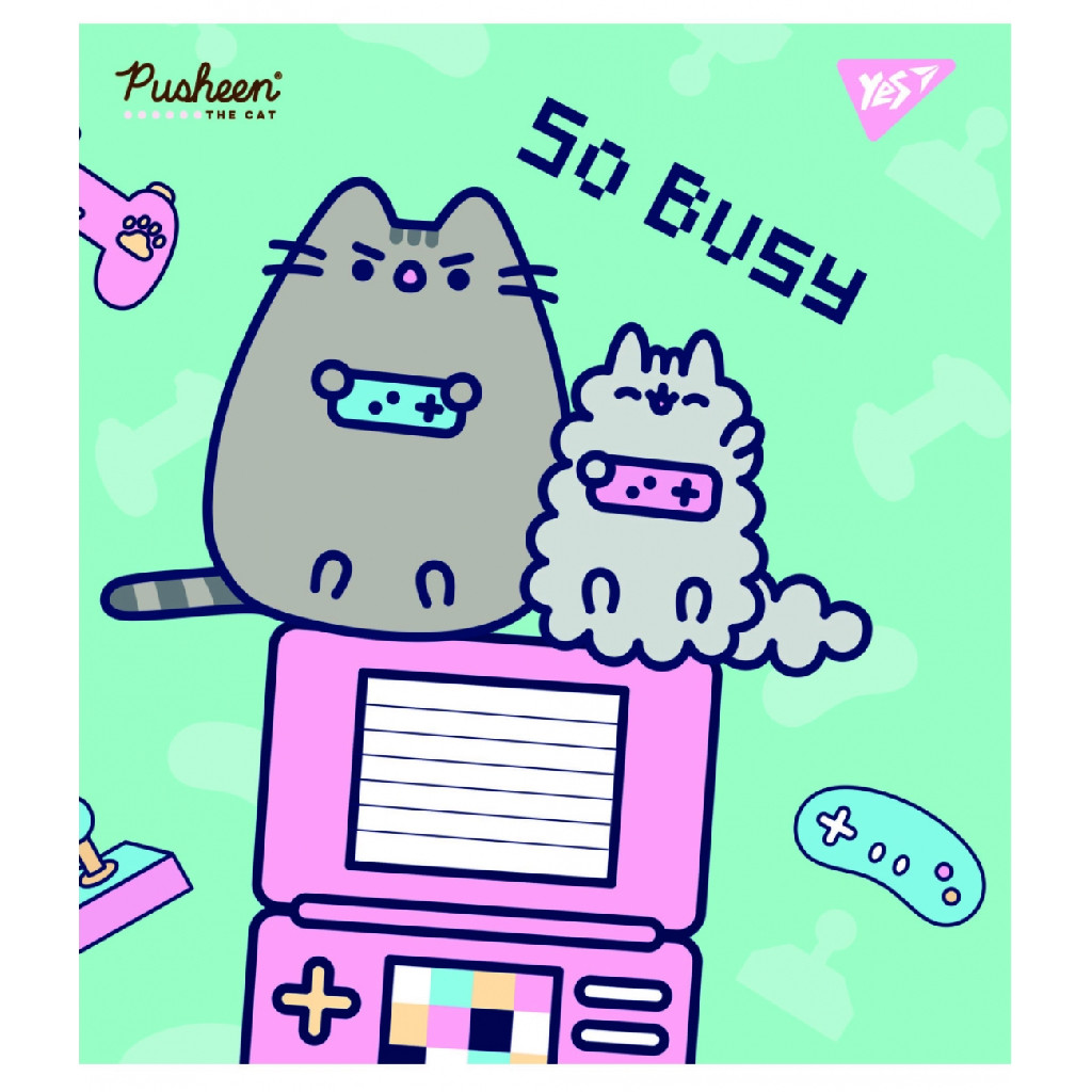 Зошит 12 кос. YES Pusheenicon, 765591
