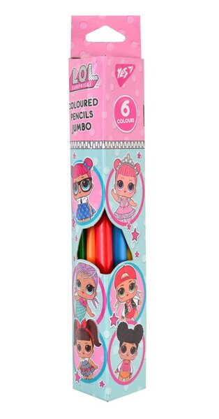 Карандаши 6 цв. "LOL Sweety" Jumbo, 290570