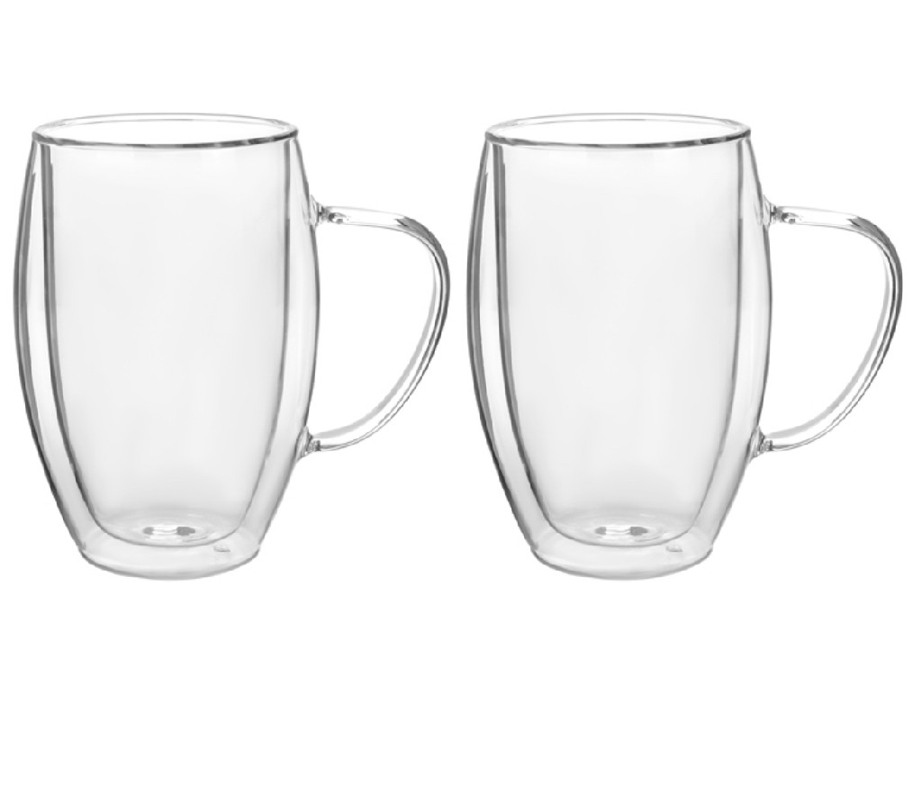 Набір з 2-х чашок з подвійними стінками  Le Glass "Crystal" 380 мл, 605-003 Lefard
