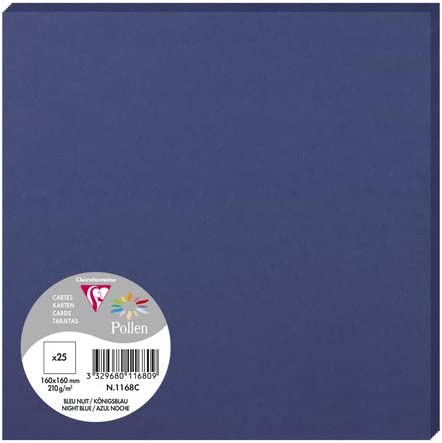 Заготовка для открыток Pollen 160*160 мм/210 г, Night blue/Ночной синий, 1168C