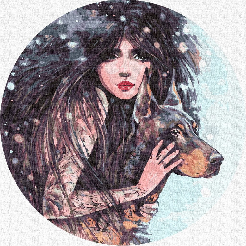 Набір для розпису по номерах 40*40 см "Дика воля ©lesya_nedzelska_art", KHO4937