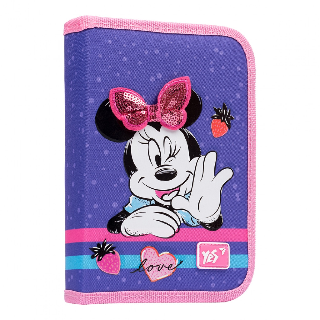 Пенал твердий YES одинарний з клапаном HP-03 "Minnie Mouse" фіолетовий, 533058