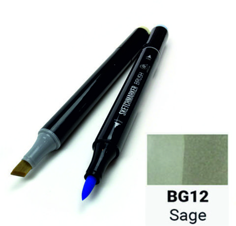 Маркер двосторонній SKETCHMARKER Brush Шавлія, SMB-BG12 3