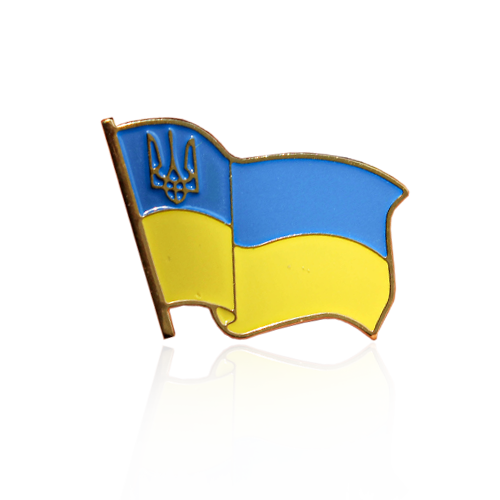 Значок "Прапор України з тризубом" 24*16 мм, арт.003