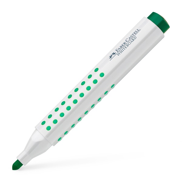 Маркер текстовый Grip зеленый трехгранный для доски, 158363, Faber-Castell