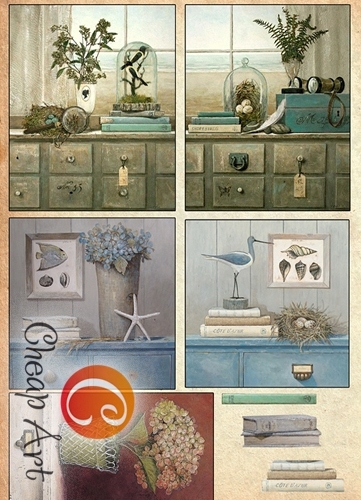 Карта декупажна А4 Південні моря, 45 г/м², 00810