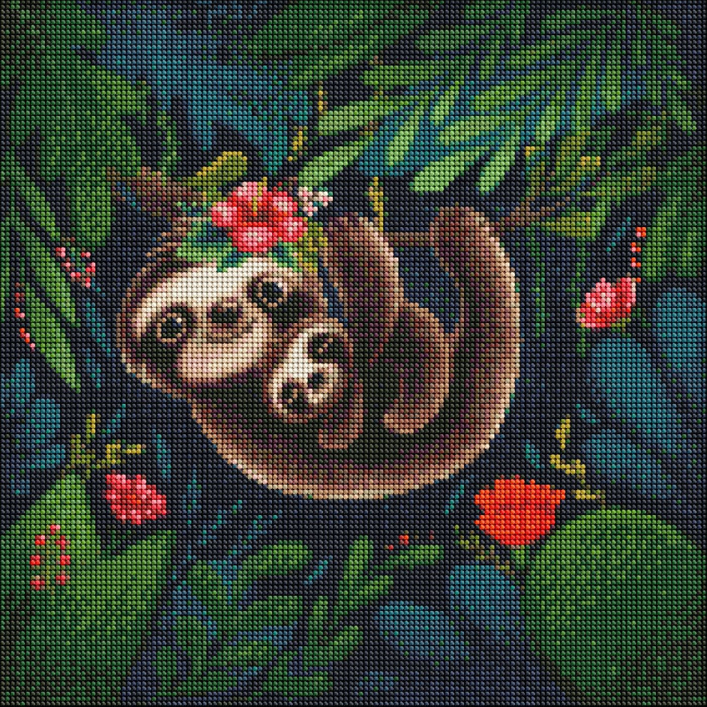 Алмазная мозаика "Тропики ©Elena Schweitzer" 40*40 см, AMO7325 ТМ "Идейка"