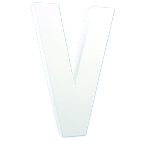 Заготовка из папье-маше Буква "V" 3*13,5*20,5 см, AC721C ТМ "Clairefontaine"