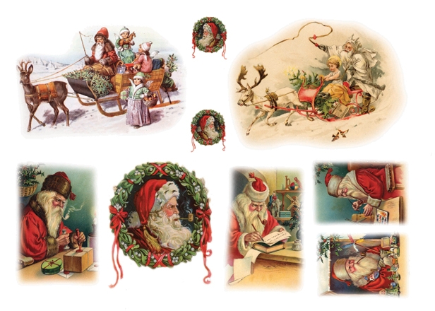 Карта декупажна 35*50 см, Добрий Санта, 60 г/м², DGE138 Calambour