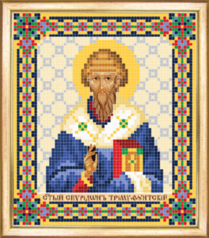 Схема для вышивания бисером иконы СБИ-098 "Спиридон Тримифутский" 12*14 см ТМ "Чарівна мить"