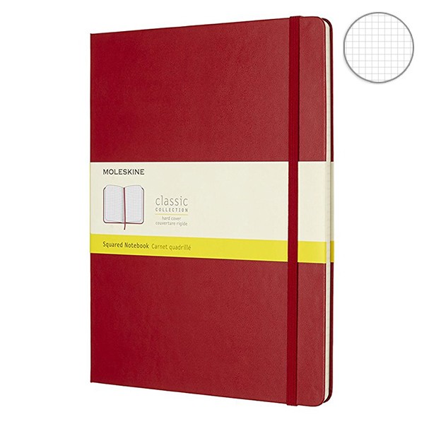Записник Червоний великий клітина, Moleskine Classic, QP091F2