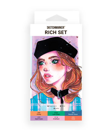 Набор маркеров SketchMarker Rich, 6 шт, SM-6RICH 2