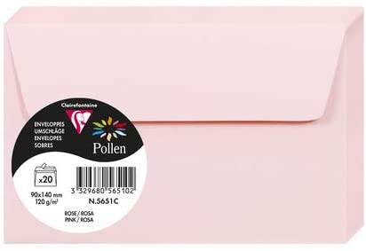 Конверт декоративний Pollen FT30 (90*140 мм)/120 г, Pink/Рожевий, 5651C
