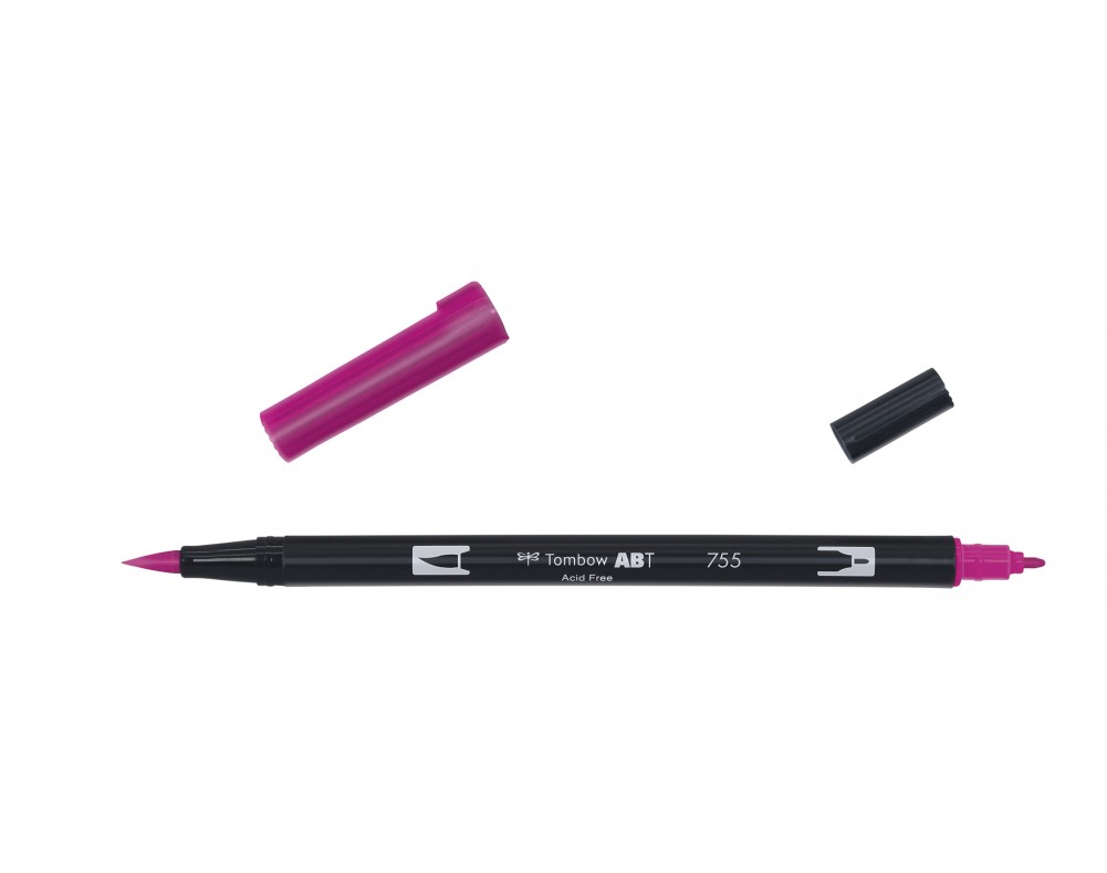 Маркер-блендер двосторонній ABT BrushPen ABT-755, рубіновий червоний ТМ "Tombow"