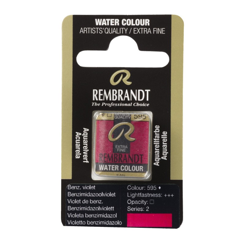 Краска акварельная Rembrandt 595 Бензим. фиолетовый, кювета, Royal Talens