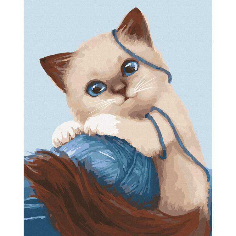 Картина по номерам 30*40 см "Игривый котенок ", 11673-AC