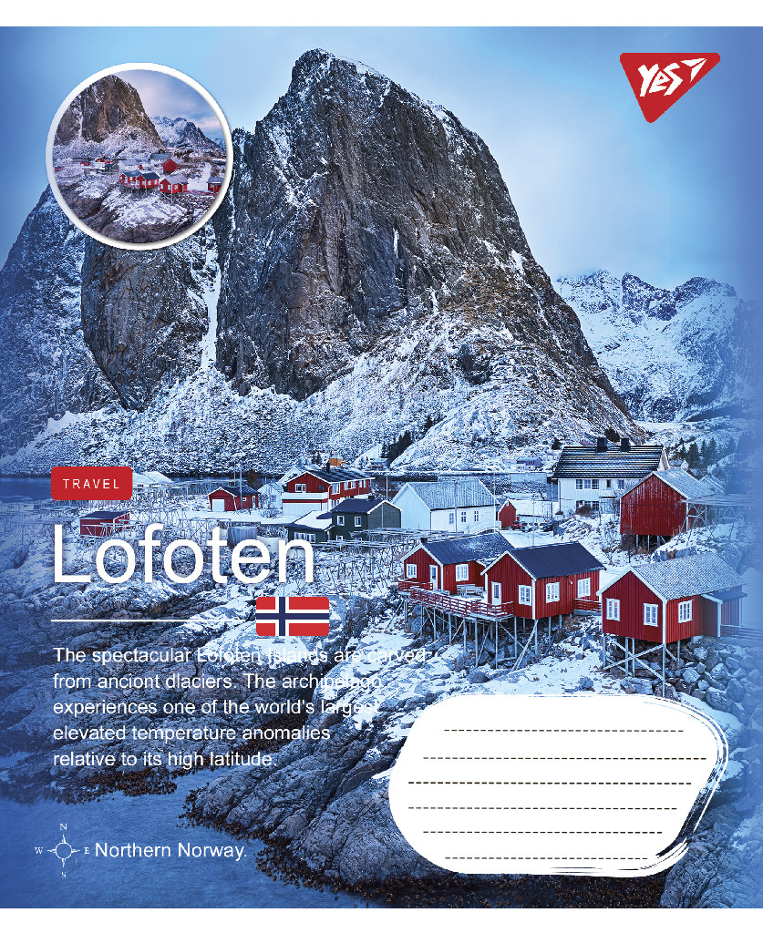 Тетрадь 48 кл. YES Northern travel, 766006