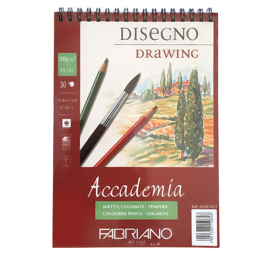 Альбом на спирали Accademia А5 14,8*21 см 200г/м2, 30 л. Fabriano