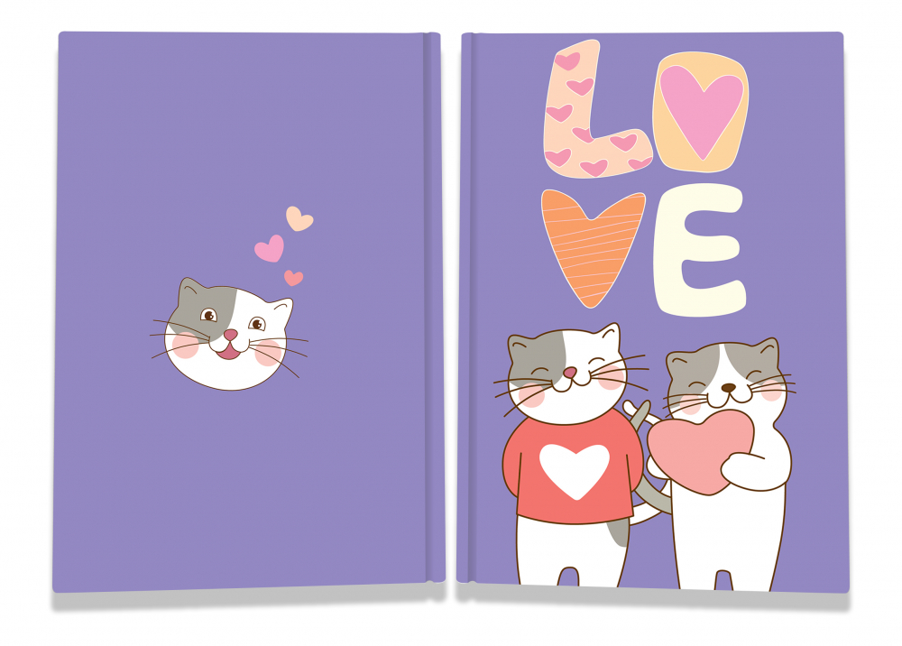 Блокнот А5 "Sweet love note" cats, 904341, TM Profiplan 