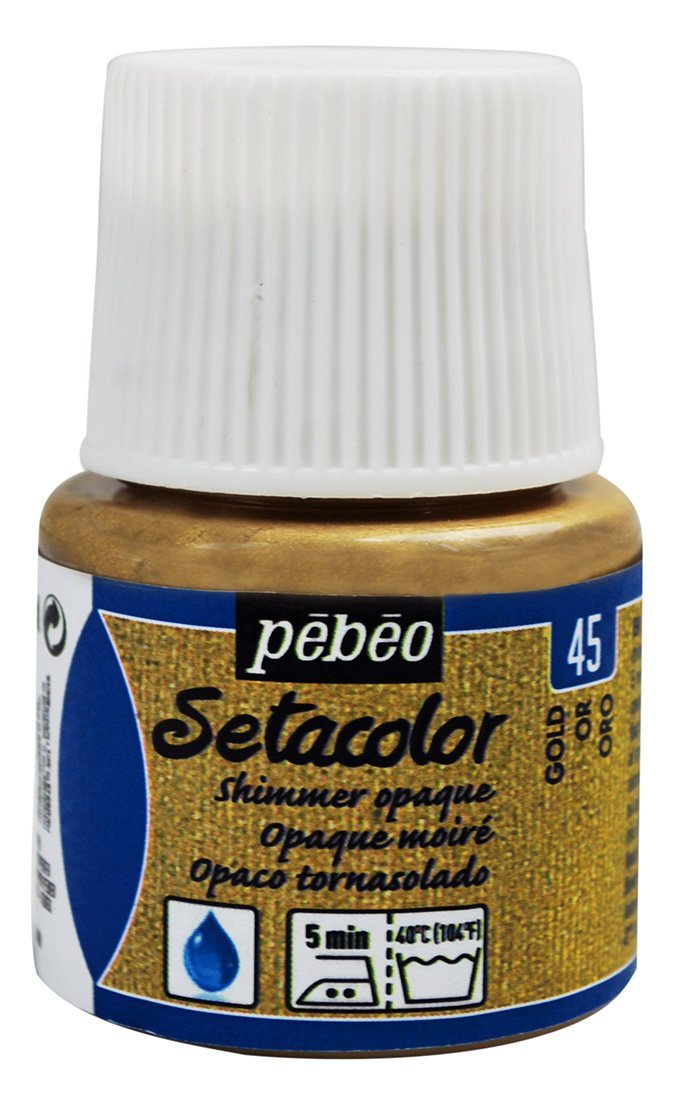 Фарба для світлих тканин Setacolor 45 мл непрозора блискуча, золота, 295-045 Pebeo