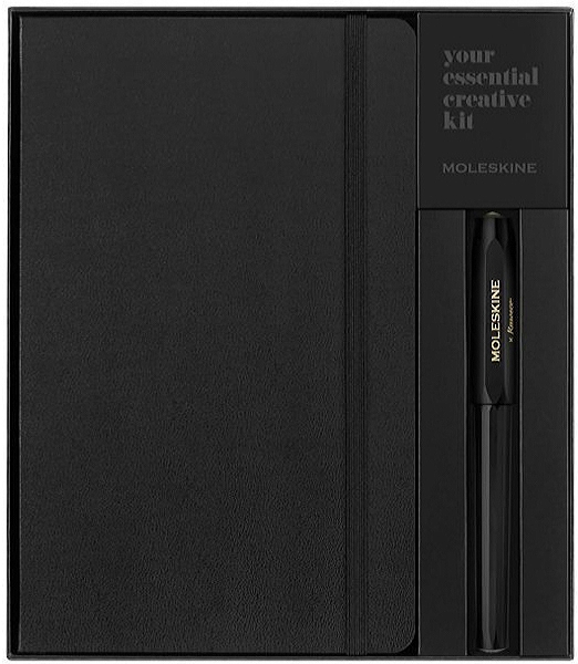 Набір Чорний записник + ручка-ролер, середній, Moleskine x Kaweco, KAWPENSETNTBK