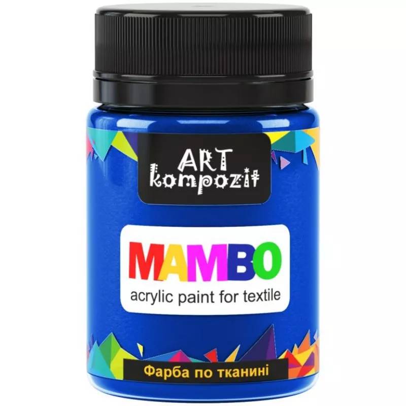 Фарба акрилова Mambo для тканин, Кобальт синій (19), 50 мл, ART Kompozit