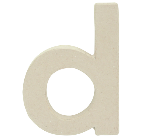 Заготовка из папье-маше Буква-крафт "d" 1,5*8,5*12 см, AC816C ТМ "Clairefontaine"