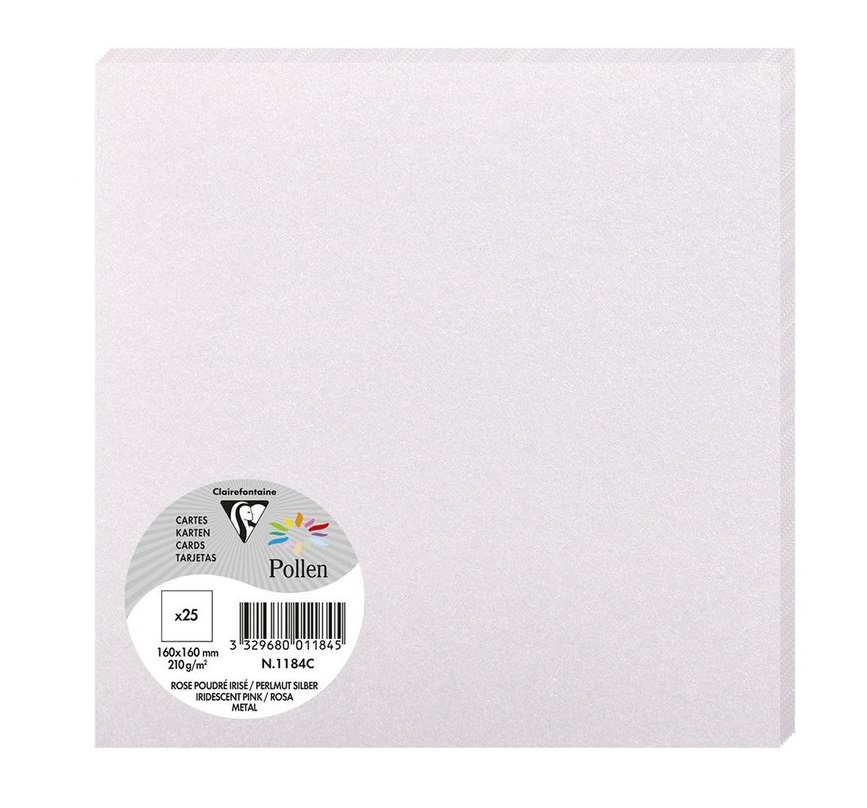 Заготівка для листівок Pollen 160*160 мм/210 г, Irid. pink/Райдужний рожевий, 1184C