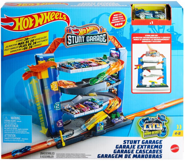 Чотирьохповерховий гараж для машинок Hot Wheels, GNL70