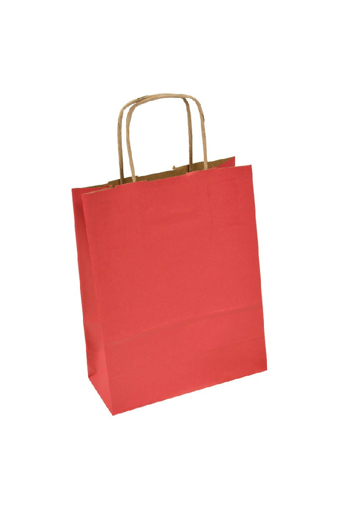 Крафт пакет з ручкою "Ecobag" 180*80*225, 90 г, червоний, Т 3102001204
