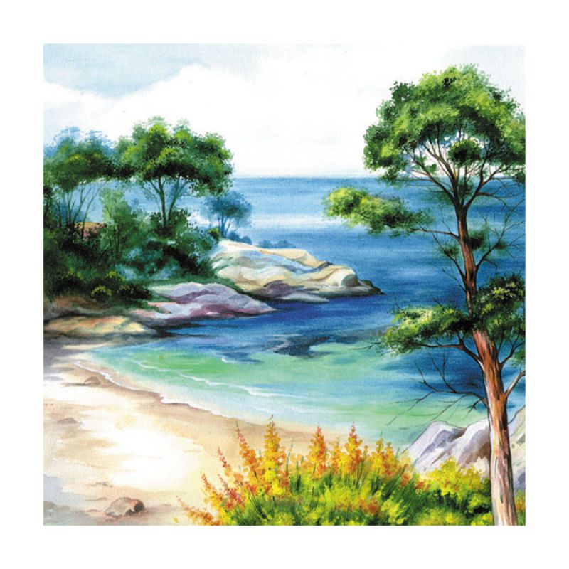Декупажные салфетки "Морской пейзаж"33*33 см, 18,5 г/м2, Abiente