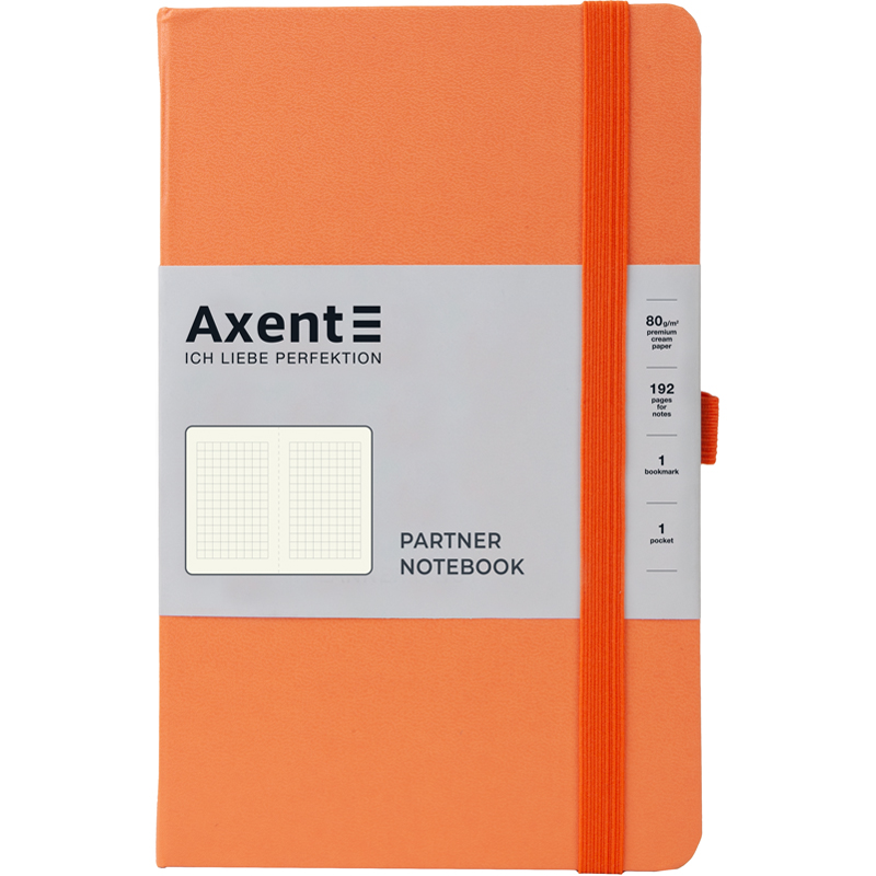 Книга записна Partner 96 арк. 125*195, кліт., персикова, 8201-42-A