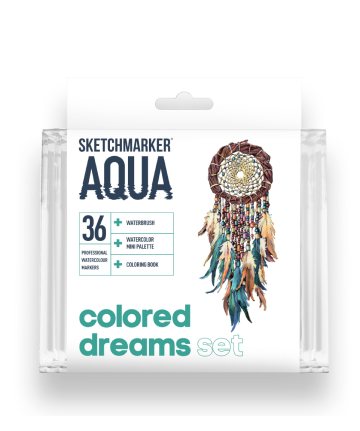 Набір маркерів акварельних SketchMarker Aqua Pro Colored Dreams, 36 кол, SMA-36CLDR 5