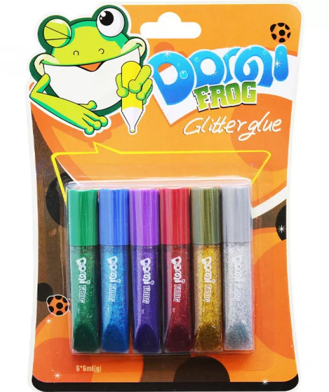 Клей с блестками отделочный 10,5 мл 6 шт, Pasco GG-001